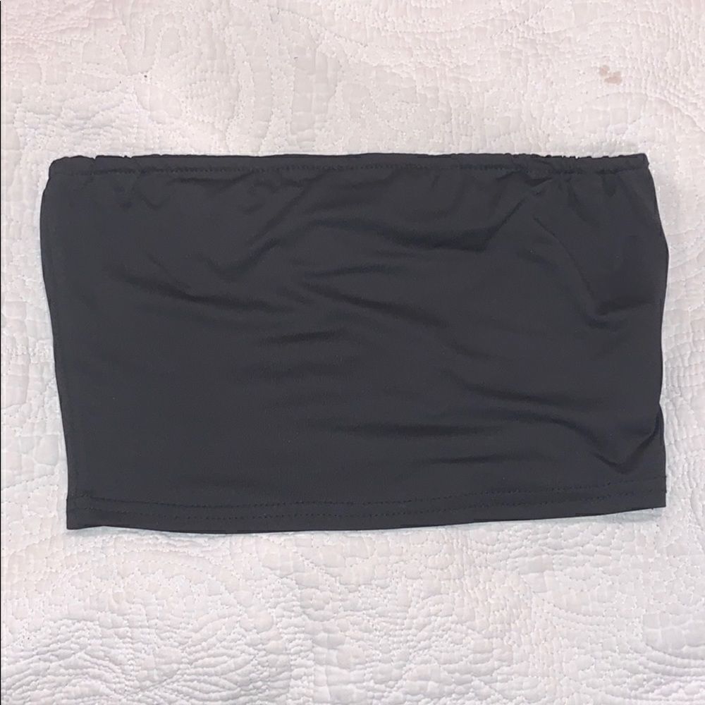 Cropped top black strapless size S